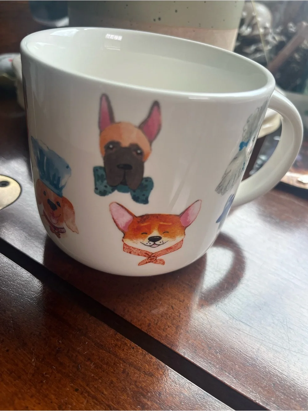 Mug Dog Sur la Table Dog Faces Ball Toys Stoneware Coffee Tea Mug